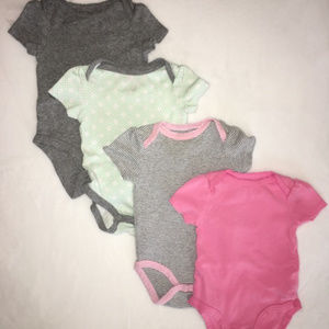 CIRCO baby girl short sleeve onesies bundle
